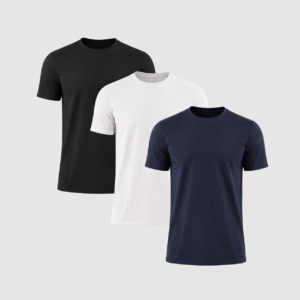 Orion Essential T-Shirt 3-pack in black, white and navy